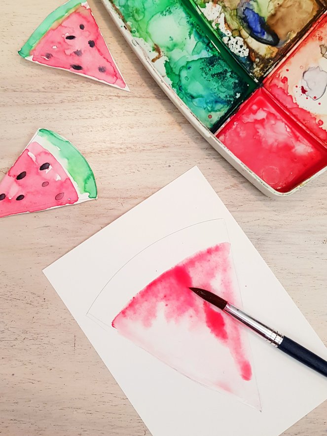 Wassermelonen-Girlande Fruchtfleisch malen aquarell.jpg