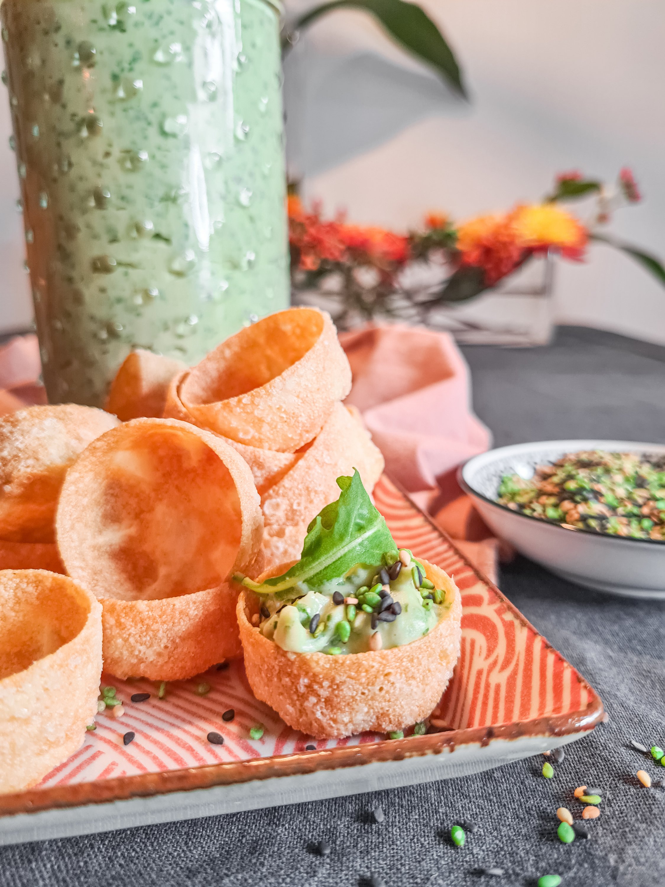 Bohnen-Rucola-Hummus zum Aperitivo